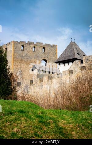 Paesaggio di Celje castello in viaggio Slovenia Foto Stock