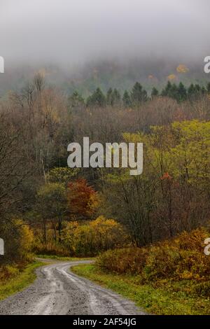 Autunno scenic nelle zone rurali Otsego County, New York, Stati Uniti d'America. Foto Stock