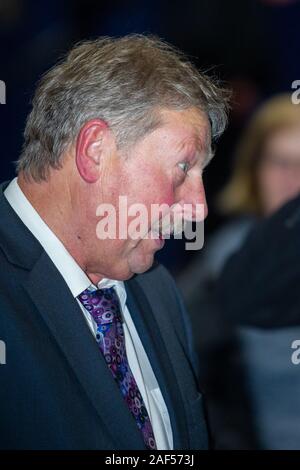 Belfast, Regno Unito. 12 Dic, 2019. Titanic Exhibition Centre di Belfast, 12/12/2019 Alle elezioni NEL REGNO UNITO: Scrutinio giungono e vengono aperti a Belfast Credit: Bonzo Alamy/Live News Foto Stock