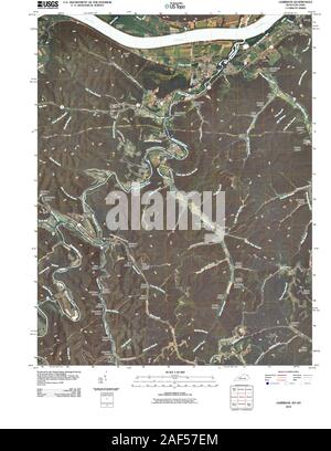 USGS TOPO Map Ohio KY Garrison 20100720 TM il restauro Foto Stock