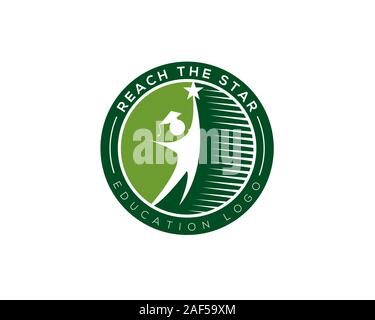 Studioso di raggiungere la stella Illustrazione Vettoriale