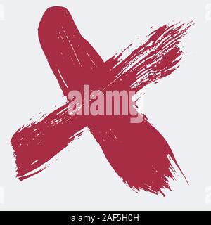 Forme astratte e segni tracciati per mezzo di un pennello. Illustrazione Vettoriale