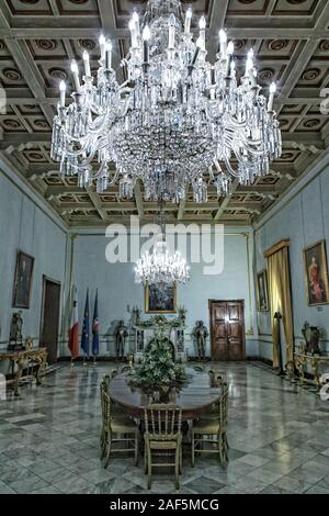 Una delle camere di Stato all'interno del Granmaestro' Palace a La Valletta, Malta Foto Stock