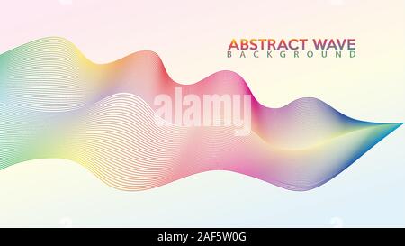 Abstract onda Arcobaleno linea Design di sfondo, lo spettro audio, piegare il nastro nastro bianco verde giallo arancione rosso rosa viola Blu Violetto EPS di gradazione 10 Illustrazione Vettoriale