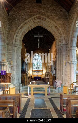 Norman coro di St Michaels & Chiesa di Tutti i Santi, Ledbury, Herefordshire Foto Stock