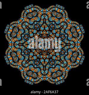 Vintage elementi decorativi con pattern orientali. Modello di yoga. I mandala. L'Islam, l'Arabo turco indiano e il Pakistan cultura. Illustrazione Vettoriale. Illustrazione Vettoriale