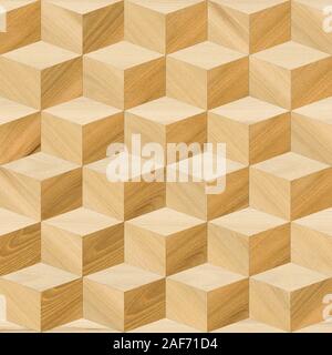 Legno texture geometrica e pattern di design in legno, sfondo legno, legno 3d, modello 3d della geometria del modello in legno Foto Stock