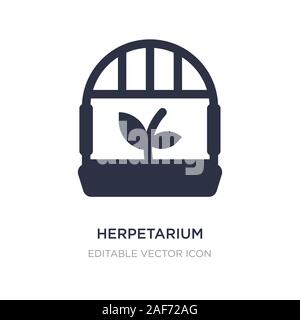 Icona herpetarium su sfondo bianco. Elemento di semplice illustrazione da animali concetto. herpetarium icona simbolo di design. Illustrazione Vettoriale