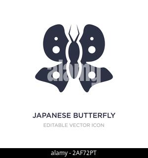 Giapponese icona a farfalla su sfondo bianco. Elemento di semplice illustrazione da animali concetto. giapponese butterfly icona simbolo di design. Illustrazione Vettoriale