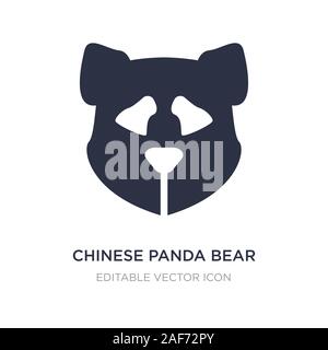 Il cinese orso panda icona sullo sfondo bianco. Elemento di semplice illustrazione da animali concetto cinese. orso panda simbolo icona del design. Illustrazione Vettoriale