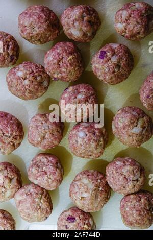 Stoccolma, Svezia rendendo polpette svedese. | Utilizzo di tutto il mondo Foto Stock