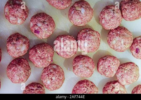 Stoccolma, Svezia rendendo polpette svedese. | Utilizzo di tutto il mondo Foto Stock