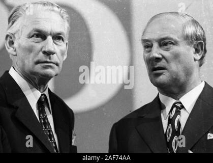 Le elezioni per il Bundestag nel 1972, qui la SPD conferenza a Dortmund il 13.10.1972, si è conclusa con il massimo riconoscimento per il DOCUP nella storia della Repubblica Federale. | Utilizzo di tutto il mondo Foto Stock