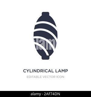 Lampada cilindrico icona sullo sfondo bianco. Elemento di semplice illustrazione dal concetto di arte. lampada cilindrico simbolo icona del design. Illustrazione Vettoriale