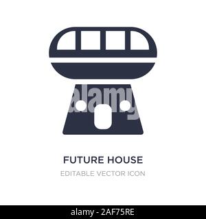 Futura casa icona sullo sfondo bianco. Elemento di semplice illustrazione da edifici concetto. futura casa icona simbolo di design. Illustrazione Vettoriale