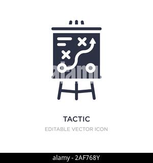 Icona di tattica su sfondo bianco. Elemento di semplice illustrazione dal concetto di affari. tattica icona simbolo di design. Illustrazione Vettoriale