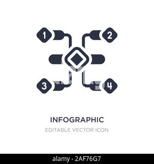 Infografico icona elementi su sfondo bianco. Elemento di semplice illustrazione dal concetto di affari. elementi infografico icona simbolo di design. Illustrazione Vettoriale