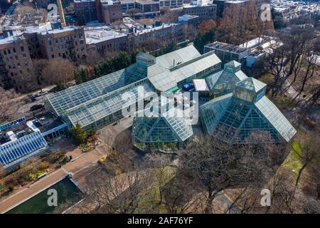 Conservatorio Steinhardt, Brooklyn Botanic Garden, Brooklyn, New York, Stati Uniti d'America Foto Stock