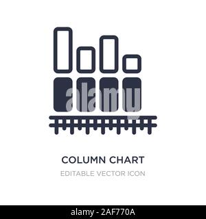 Il grafico a colonna icona sullo sfondo bianco. Elemento di semplice illustrazione dal concetto di affari. grafico a colonne simbolo icona del design. Illustrazione Vettoriale