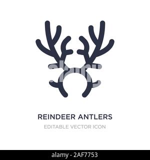 La renna corna, icona su sfondo bianco. Elemento di semplice illustrazione dal concetto di Natale. le renne palchi icona simbolo di design. Illustrazione Vettoriale