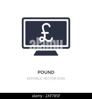 Pound icona sullo sfondo bianco. Elemento di semplice illustrazione dal concetto di computer. pound icona simbolo di design. Illustrazione Vettoriale