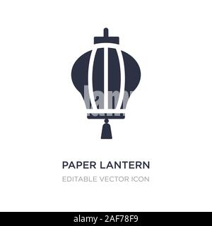 Lanterna di carta icona sullo sfondo bianco. Elemento di semplice illustrazione da colture concetto lanterna di carta icona simbolo di design. Illustrazione Vettoriale