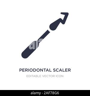 Scaler periodontale, icona su sfondo bianco. Elemento di semplice illustrazione dal dentista concetto scaler periodontale icona simbolo di design. Illustrazione Vettoriale