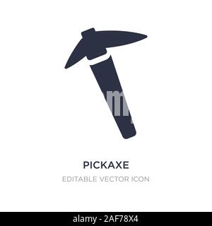 Icona di piccone su sfondo bianco. Semplice illustrazione elemento da costruzione e strumenti concetto. piccone icona simbolo di design. Illustrazione Vettoriale