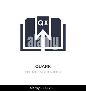 Icona di quark su sfondo bianco. Elemento di semplice illustrazione da strumenti di modifica del concetto. quark icona simbolo di design. Illustrazione Vettoriale