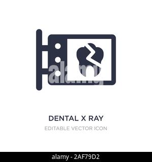Dental x ray icona sullo sfondo bianco. Elemento di semplice illustrazione dal dentista concetto. dental x ray icona simbolo di design. Illustrazione Vettoriale