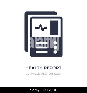 Relazione sulla salute, icona su sfondo bianco. Elemento di semplice illustrazione dal dentista concetto. relazione sulla salute icona simbolo di design. Illustrazione Vettoriale
