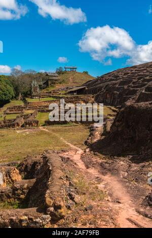 La Roccia, scavi del sito storico di El Fuerte, Patrimonio Mondiale dell Unesco, Samaipata, Dipartimento di Santa Cruz, Bolivia, America Latina Foto Stock