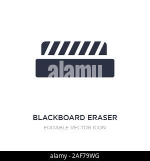 Blackboard eraser icona sullo sfondo bianco. Elemento di semplice illustrazione dal concetto di istruzione. blackboard eraser icona simbolo di design. Illustrazione Vettoriale