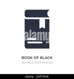 Libro di coperchio nero icona sullo sfondo bianco. Elemento di semplice illustrazione dal concetto di istruzione. libro del coperchio nero icona simbolo di design. Illustrazione Vettoriale