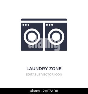 Zona lavanderia icona sullo sfondo bianco. Elemento di semplice illustrazione dal concetto di moda. zona lavanderia icona simbolo di design. Illustrazione Vettoriale