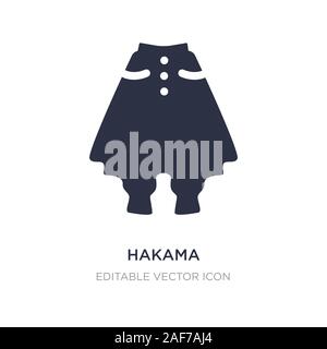 Hakama icona sullo sfondo bianco. Elemento di semplice illustrazione dal concetto di moda. hakama icona simbolo di design. Illustrazione Vettoriale