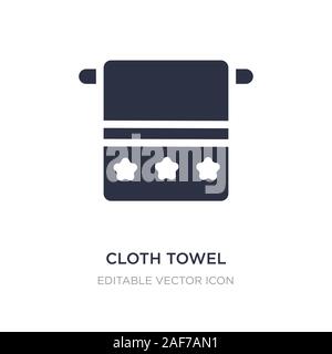 Panno icona asciugamano su sfondo bianco. Elemento di semplice illustrazione dal concetto di moda. panno asciugamano icona simbolo di design. Illustrazione Vettoriale
