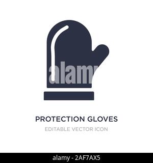 Guanti di protezione icona sullo sfondo bianco. Elemento di semplice illustrazione dal concetto di cibo. i guanti di protezione icona simbolo di design. Illustrazione Vettoriale