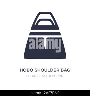 Hobo borsa a tracolla icona sullo sfondo bianco. Elemento di semplice illustrazione dal concetto di moda. hobo borsa a tracolla icona simbolo di design. Illustrazione Vettoriale