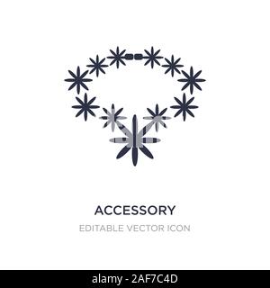 Icona di accessori su sfondo bianco. Elemento di semplice illustrazione dal concetto di moda. accessori icona simbolo di design. Illustrazione Vettoriale