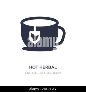 Hot Icona a base di erbe su sfondo bianco. Elemento di semplice illustrazione dal concetto di cibo caldo a base di erbe simbolo icona del design. Illustrazione Vettoriale