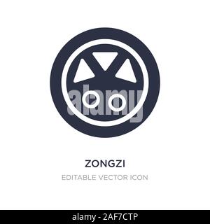 Icona zongzi su sfondo bianco. Elemento di semplice illustrazione dal cibo e il ristorante concetto. zongzi icona simbolo di design. Illustrazione Vettoriale