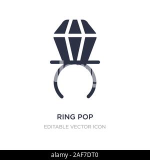 Anello icona pop su sfondo bianco. Elemento di semplice illustrazione dal concetto di cibo. l'anello pop icona simbolo di design. Illustrazione Vettoriale