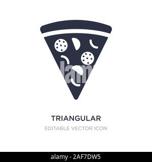 Pizza triangolare icona slice su sfondo bianco. Elemento di semplice illustrazione dal concetto di cibo. triangolare di trancio di pizza simbolo icona del design. Illustrazione Vettoriale
