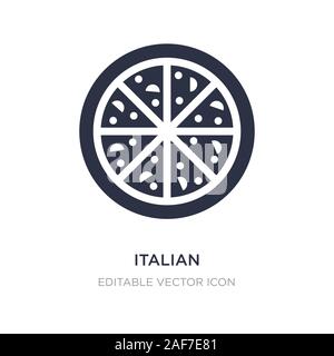 Icona italiana su sfondo bianco. Elemento di semplice illustrazione dal concetto di cibo italiano icona simbolo di design. Illustrazione Vettoriale