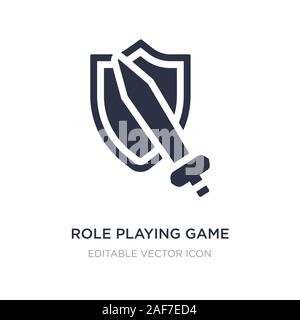 Il gioco di ruolo di icona su sfondo bianco. Elemento di semplice illustrazione dal concetto di gioco. Il gioco di ruolo di simbolo icona del design. Illustrazione Vettoriale
