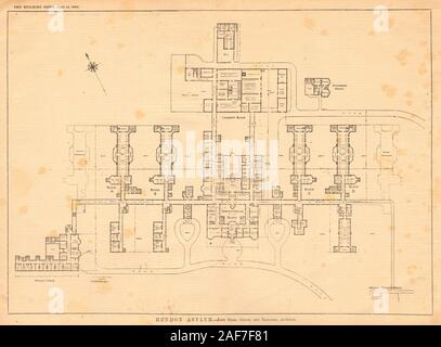 Hendon asilo, John Giles, Gough & Trollope, architetti. Londra 1899 antica stampa Foto Stock