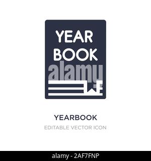 Yearbook icona sullo sfondo bianco. Elemento di semplice illustrazione dal concetto generale. yearbook icona simbolo di design. Illustrazione Vettoriale