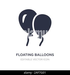 Palloncini flottante icona sullo sfondo bianco. Elemento di semplice illustrazione dal concetto generale. floating palloncini icona simbolo di design. Illustrazione Vettoriale