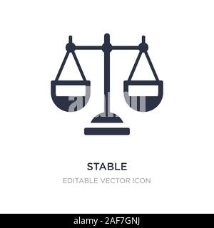 Icona stabile su sfondo bianco. Elemento di semplice illustrazione dal concetto generale. stabile simbolo icona del design. Illustrazione Vettoriale